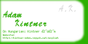 adam kintner business card